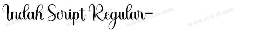 Indah Script Regular字体转换